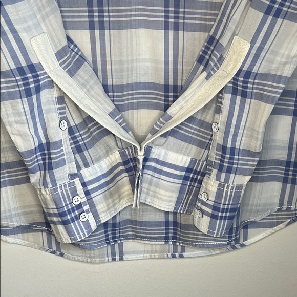 INC International Concepts Light Blue Plaid Casual Shirt - Picture 3 of 5